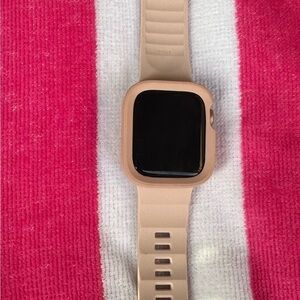Apple Tan Smartwatch with Advanced Fitness Features